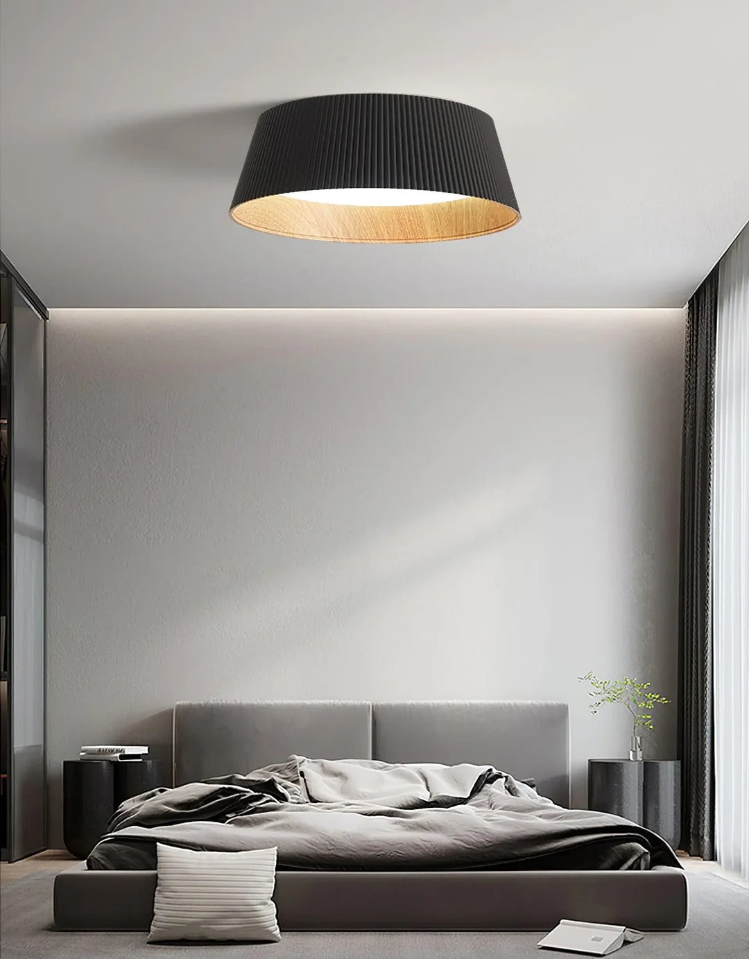 Modern Ribbed Ceiling Light Fixture