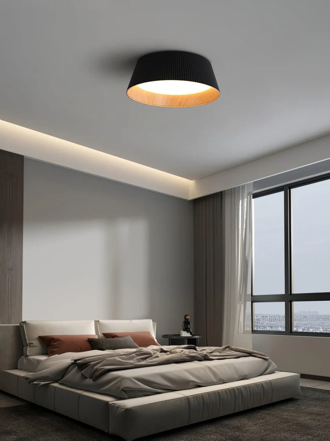 Modern Ribbed Ceiling Light Fixture