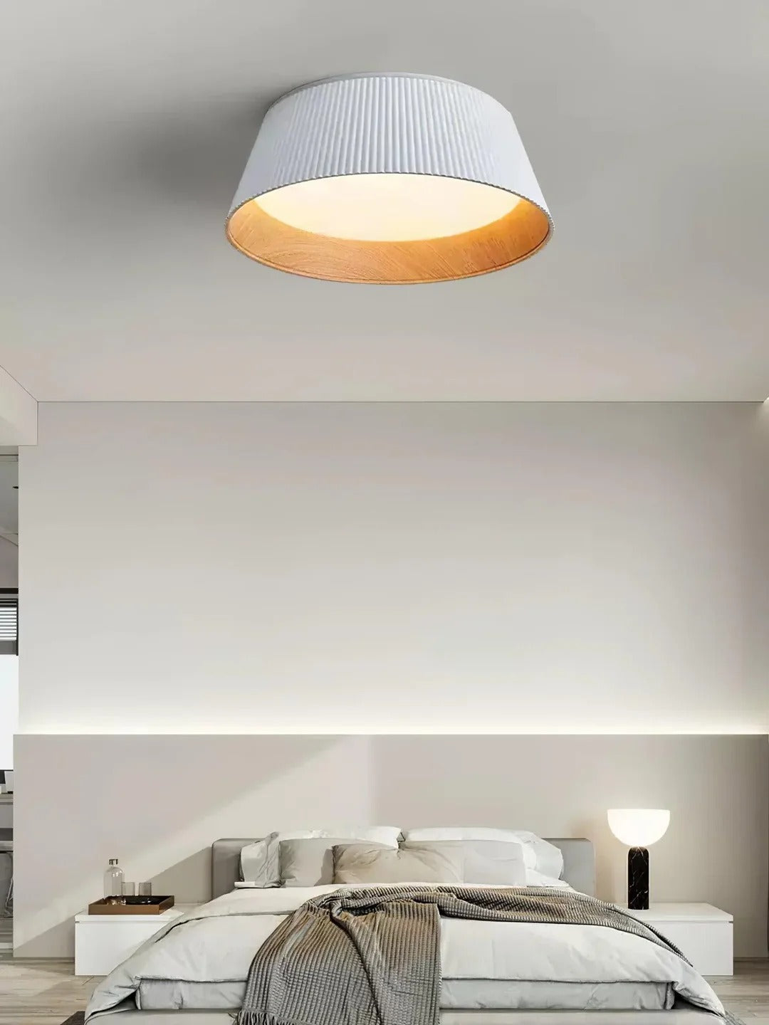 Modern Ribbed Ceiling Light Fixture