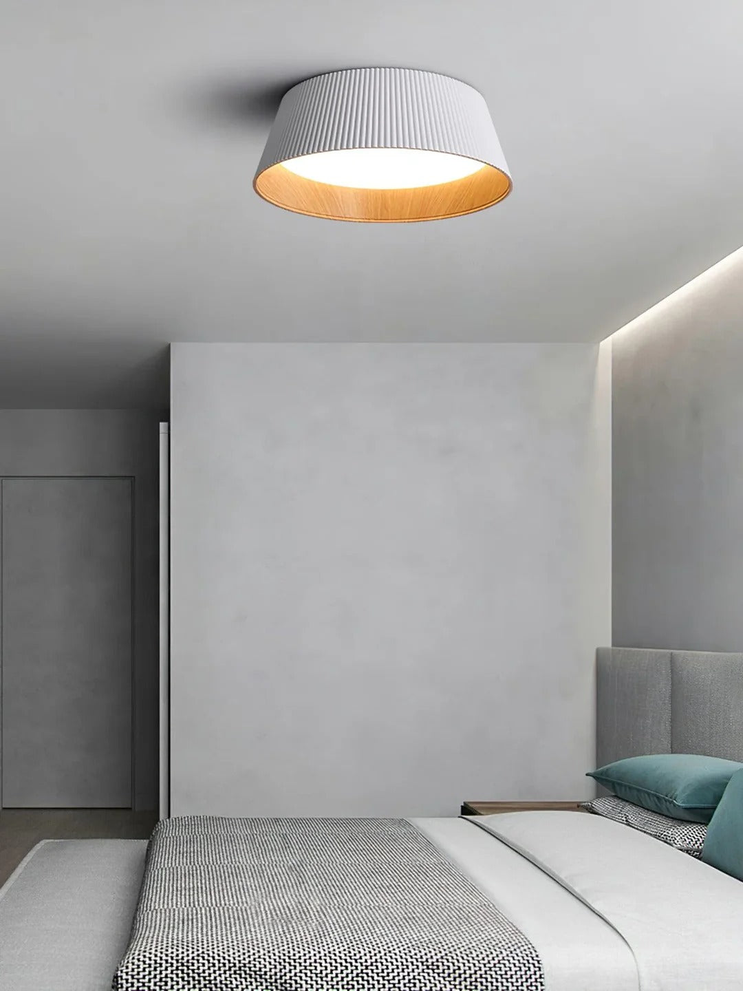 Modern Ribbed Ceiling Light Fixture