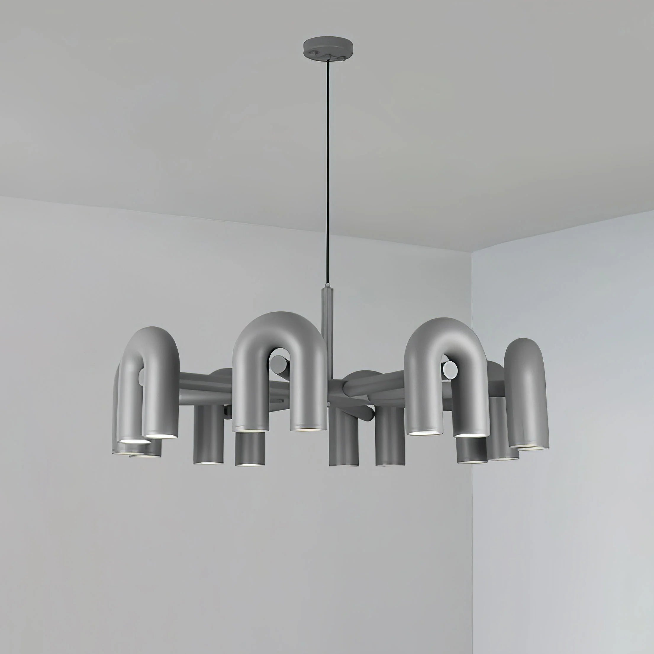 Modern U-Shape Chandelier – Adjustable LED Design