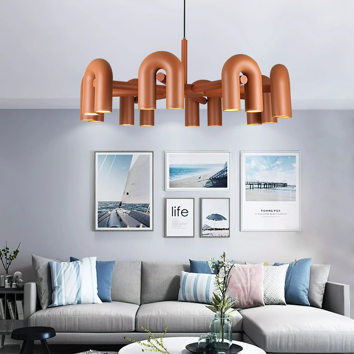 Modern U-Shape Chandelier – Adjustable LED Design