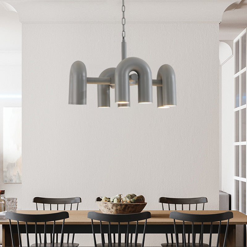 Modern U-Shape Chandelier – Adjustable LED Design