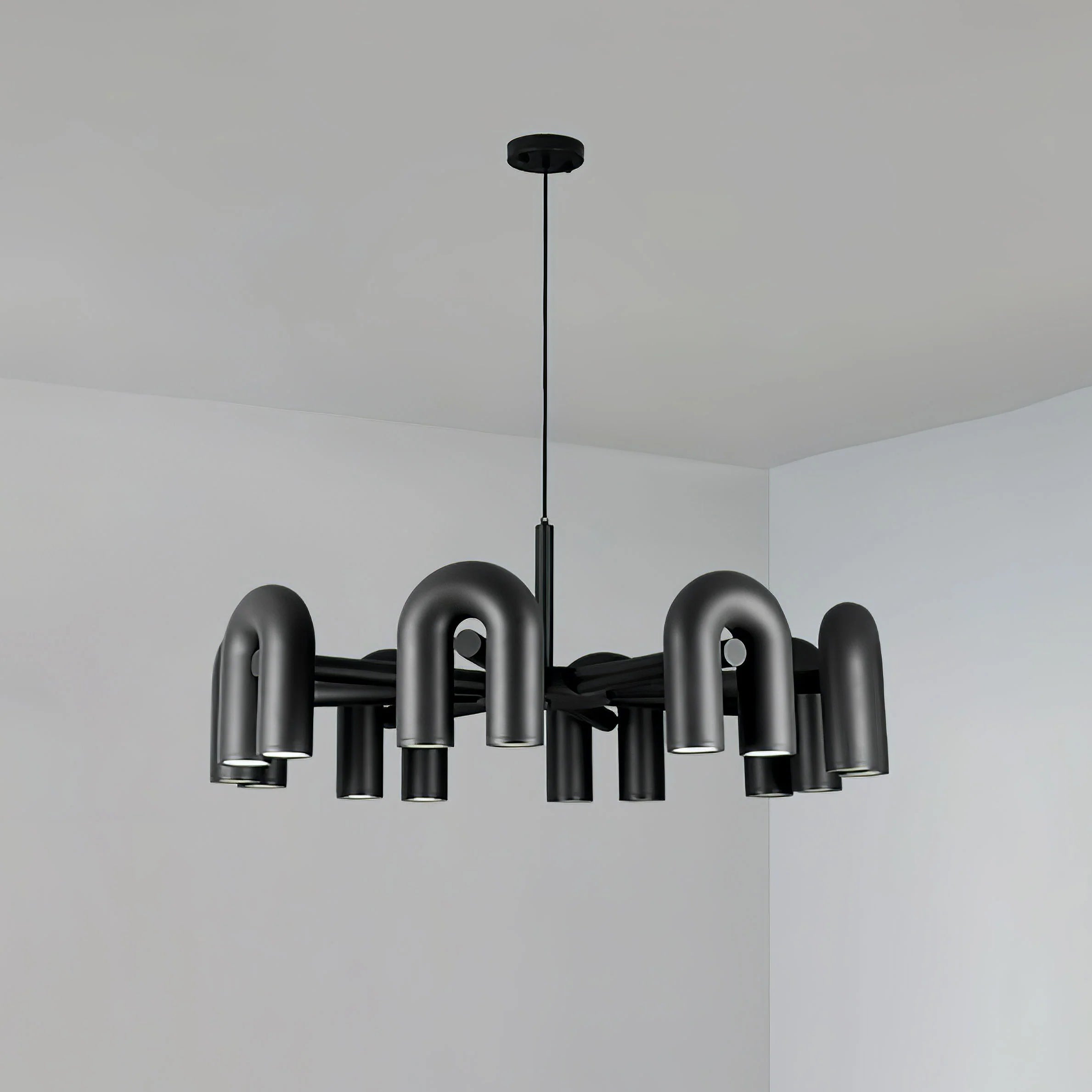 Modern U-Shape Chandelier – Adjustable LED Design