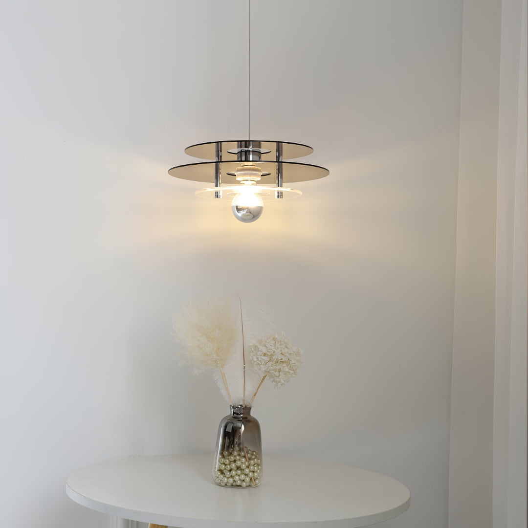 Modern UFO Pendant Light – Acrylic Discs