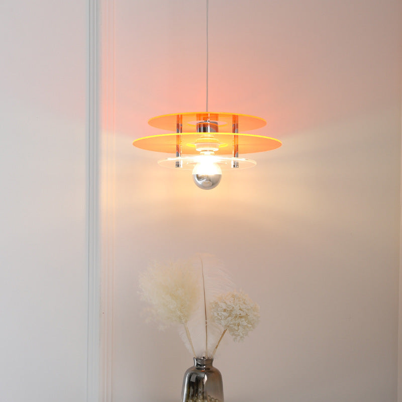 Modern UFO Pendant Light – Acrylic Discs