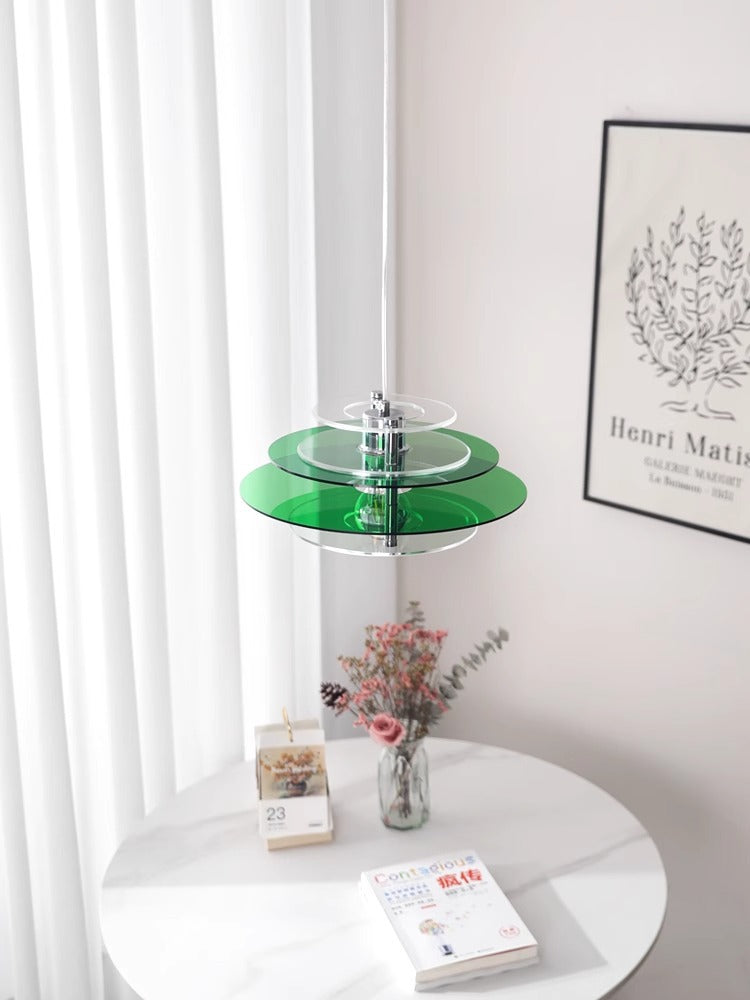 Modern UFO Pendant Light – Acrylic Discs