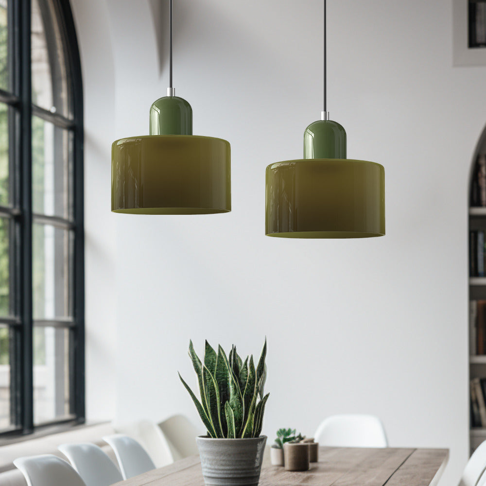 Morandi Cylinder Glass Pendant Light