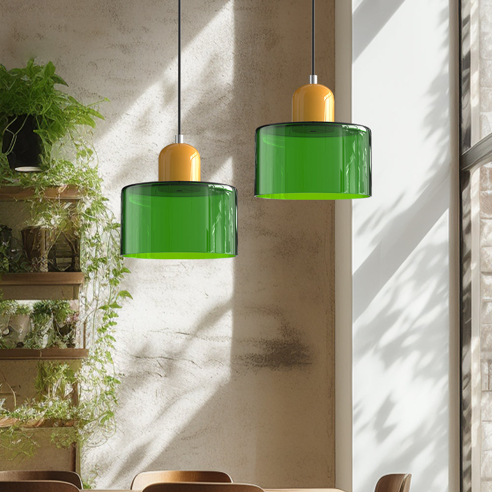 Morandi Cylinder Glass Pendant Light