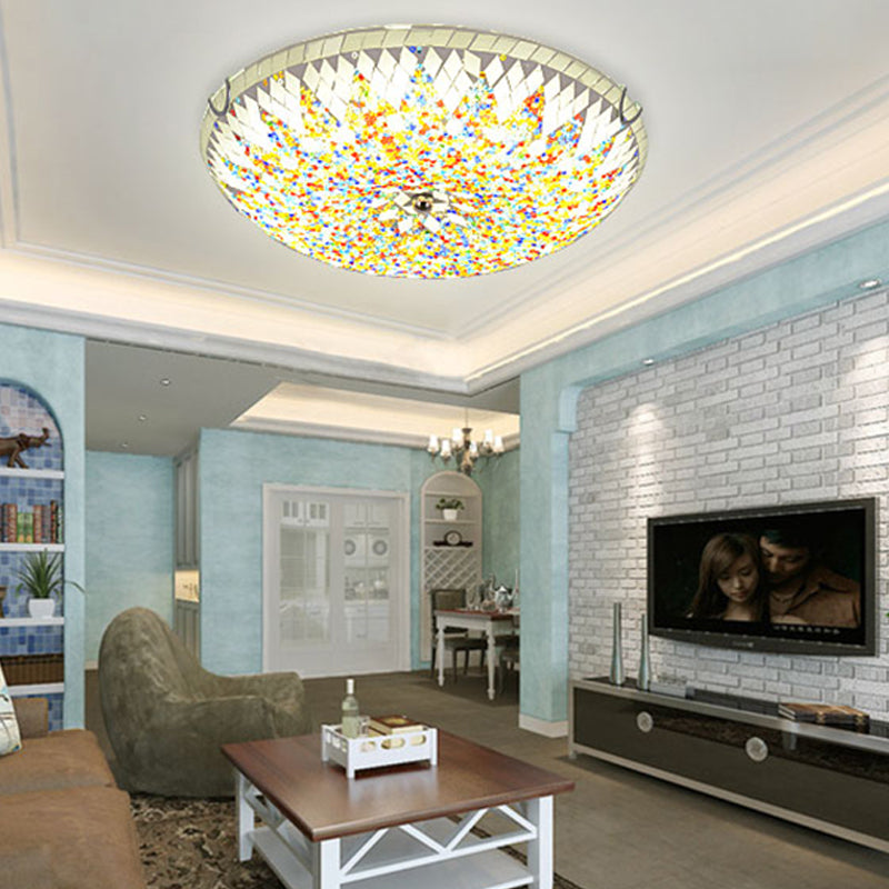 Mosaic Glass Ceiling Light – Vibrant Mediterranean Style