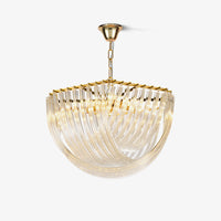 Murano Glass Chandelier – Opulent Refractive Curved Design