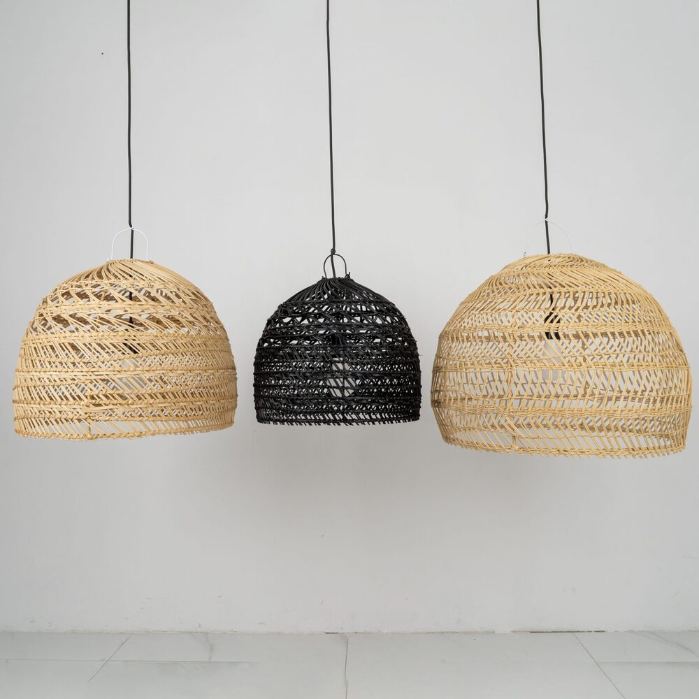 Natural Rattan Hanging Light – Boho Chic Design