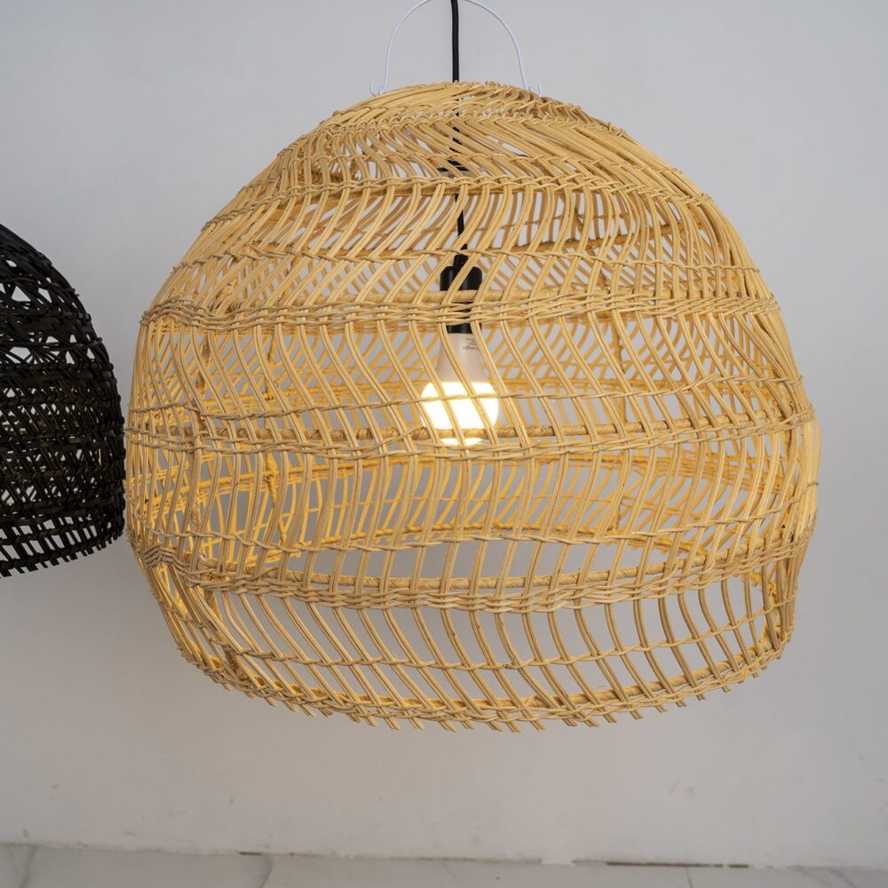 Natural Rattan Hanging Light – Boho Chic Design