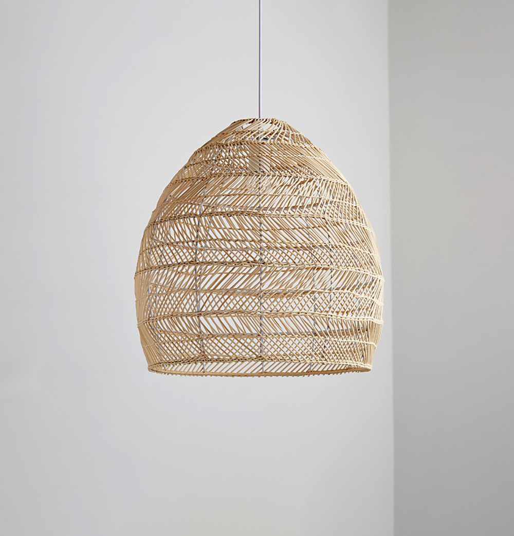 Natural Rattan Hanging Light – Boho Chic Design