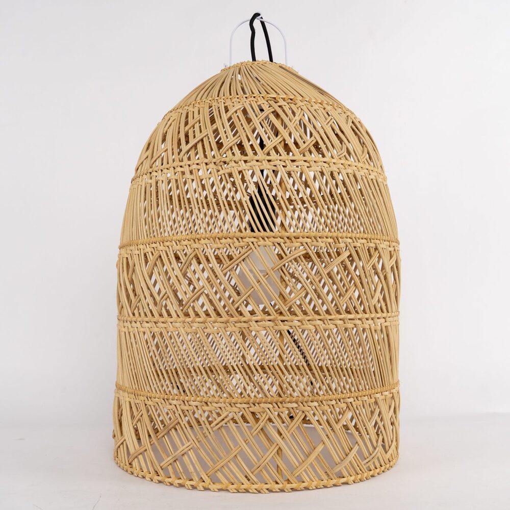 Natural Rattan Hanging Light – Boho Chic Design