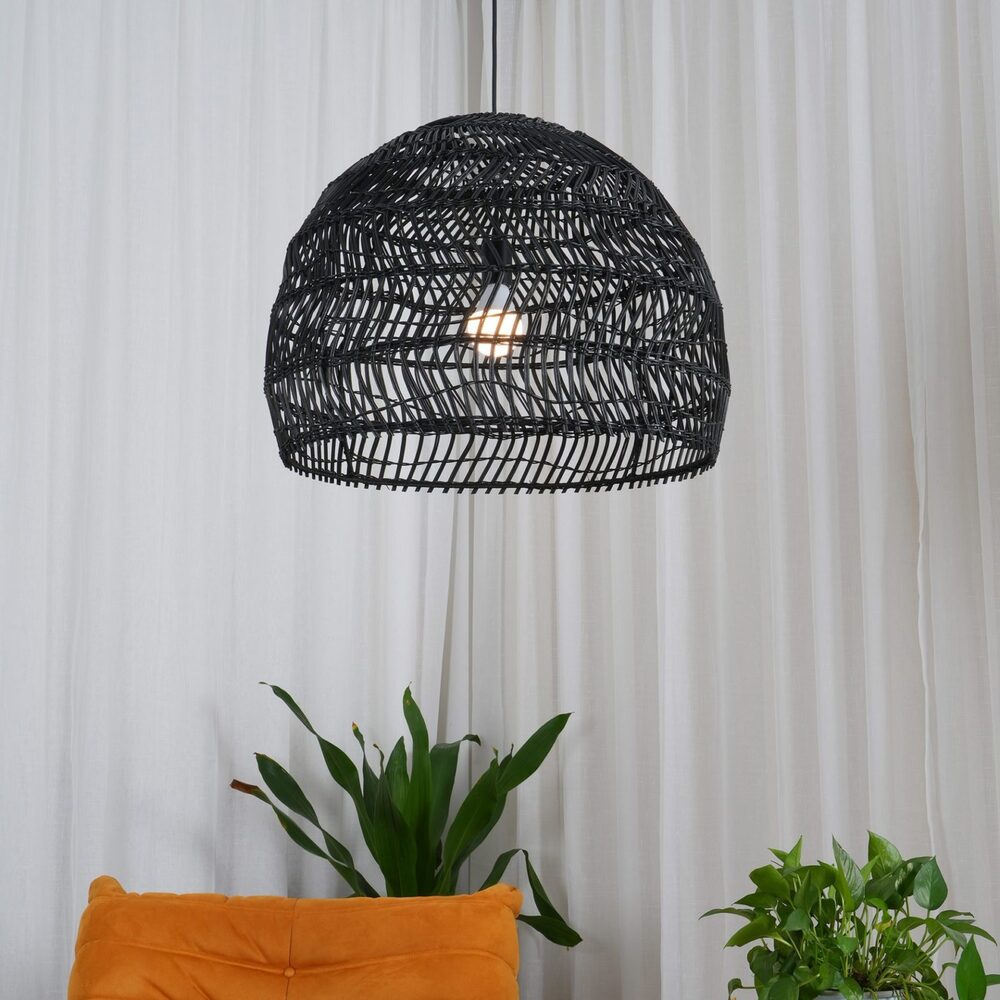 Natural Rattan Hanging Light – Boho Chic Design