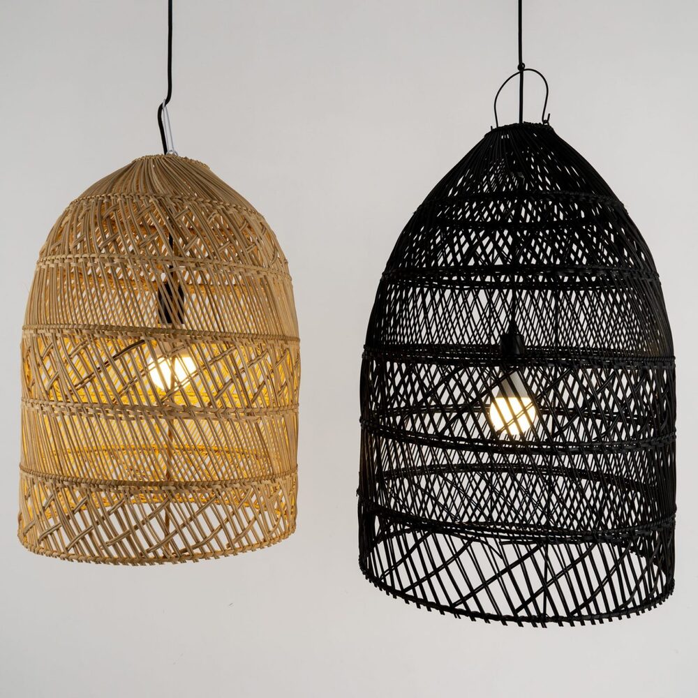 Natural Rattan Hanging Light – Boho Chic Design