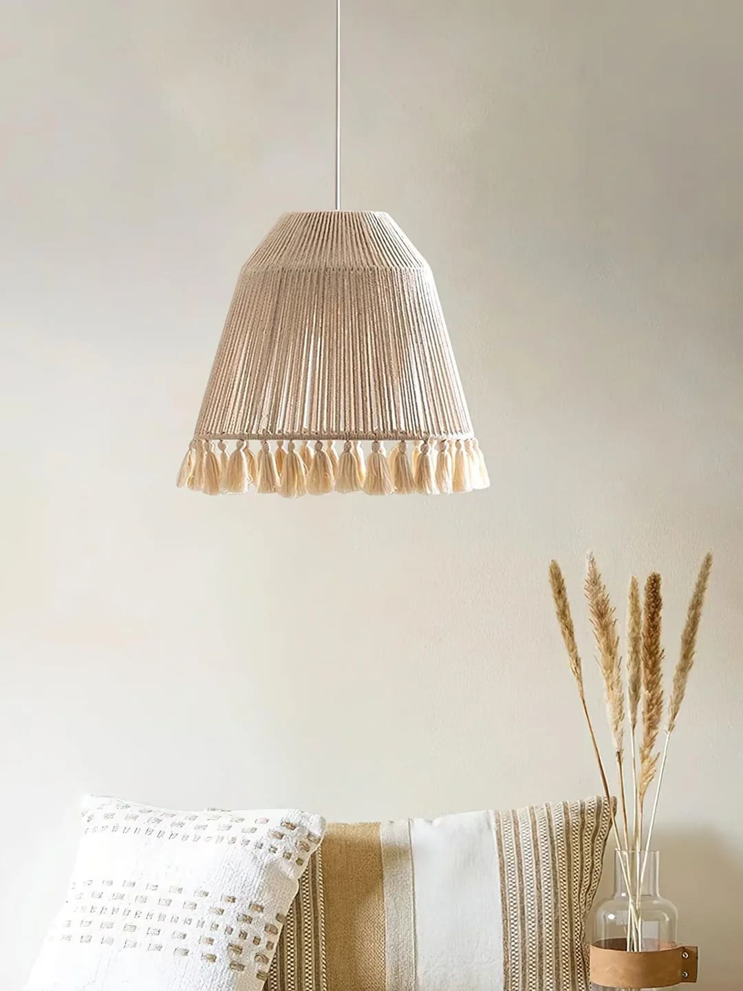 Natural Tassel Pendant Light for Stylish Decor