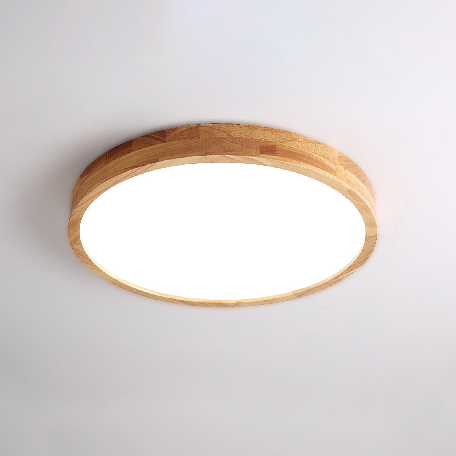 Natural Wood Ceiling Lamp – Stylish Geometric Shapes