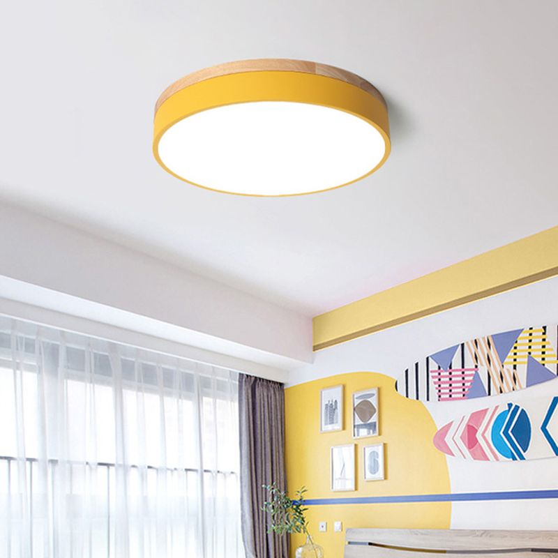 Nordic LED Round Flush Mount Ceiling Light – Modern Design