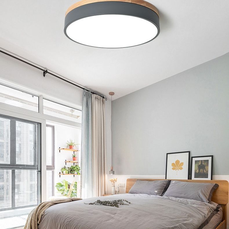 Nordic LED Round Flush Mount Ceiling Light – Modern Design