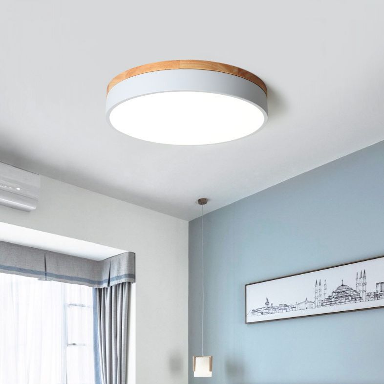 Nordic LED Round Flush Mount Ceiling Light – Modern Design