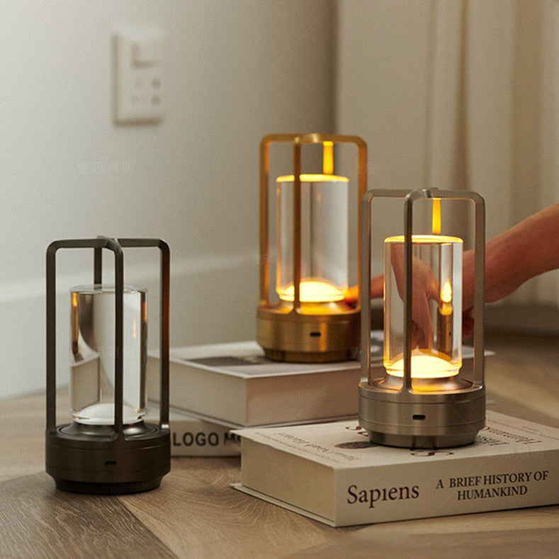 Nordic Cordless Lantern Lamp – Dimmable & Water-Resistant