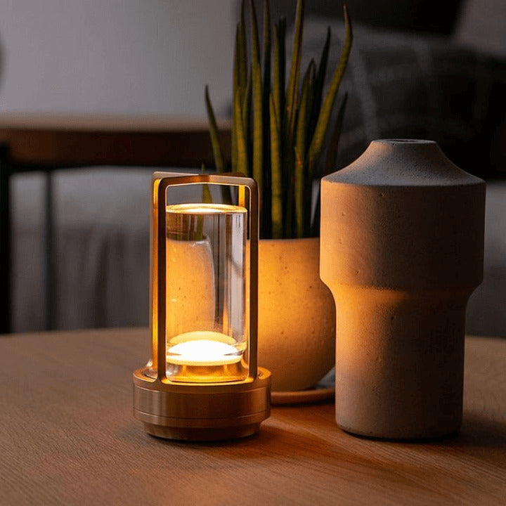 Nordic Cordless Lantern Lamp – Dimmable & Water-Resistant
