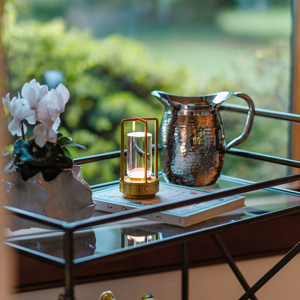 Nordic Cordless Lantern Lamp – Dimmable & Water-Resistant