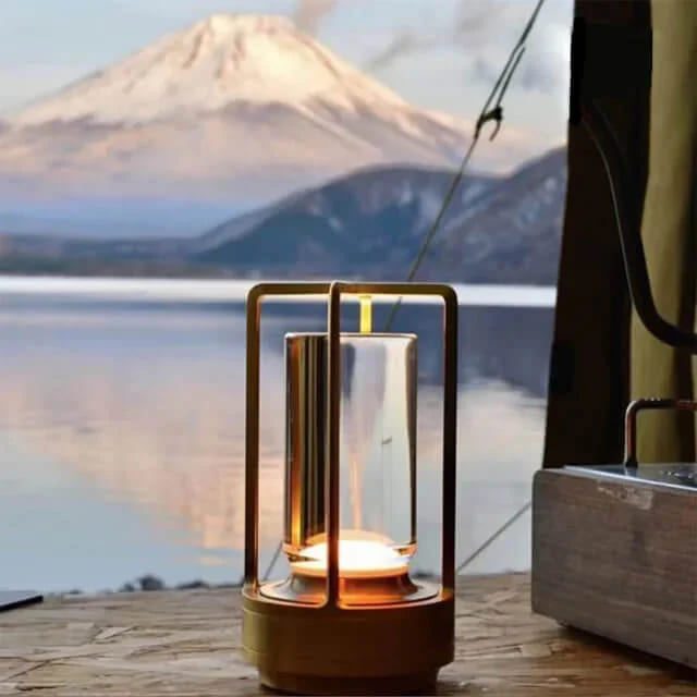 Nordic Cordless Lantern Lamp – Dimmable & Water-Resistant
