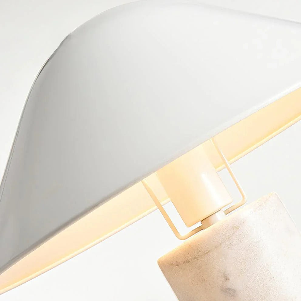 Minimalist conical table lamp with cylindrical base