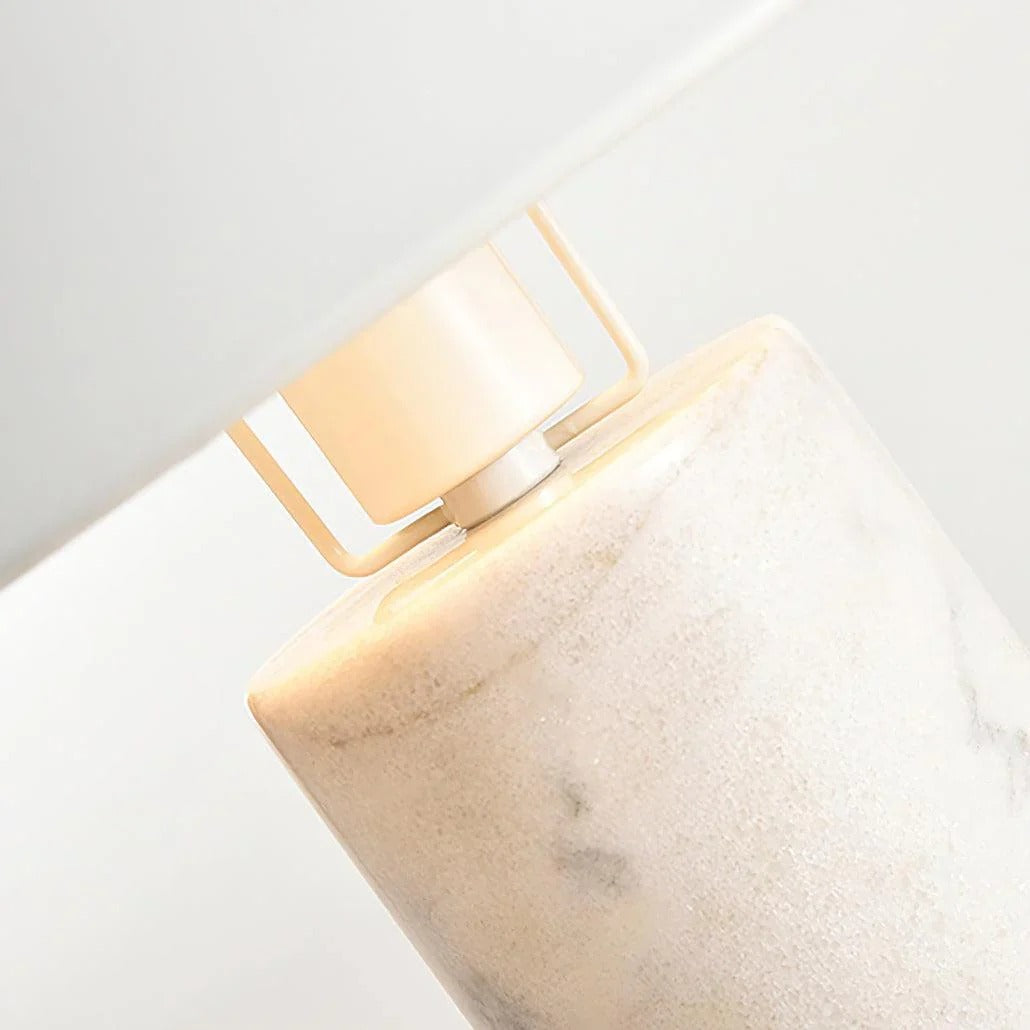 Minimalist conical table lamp with cylindrical base