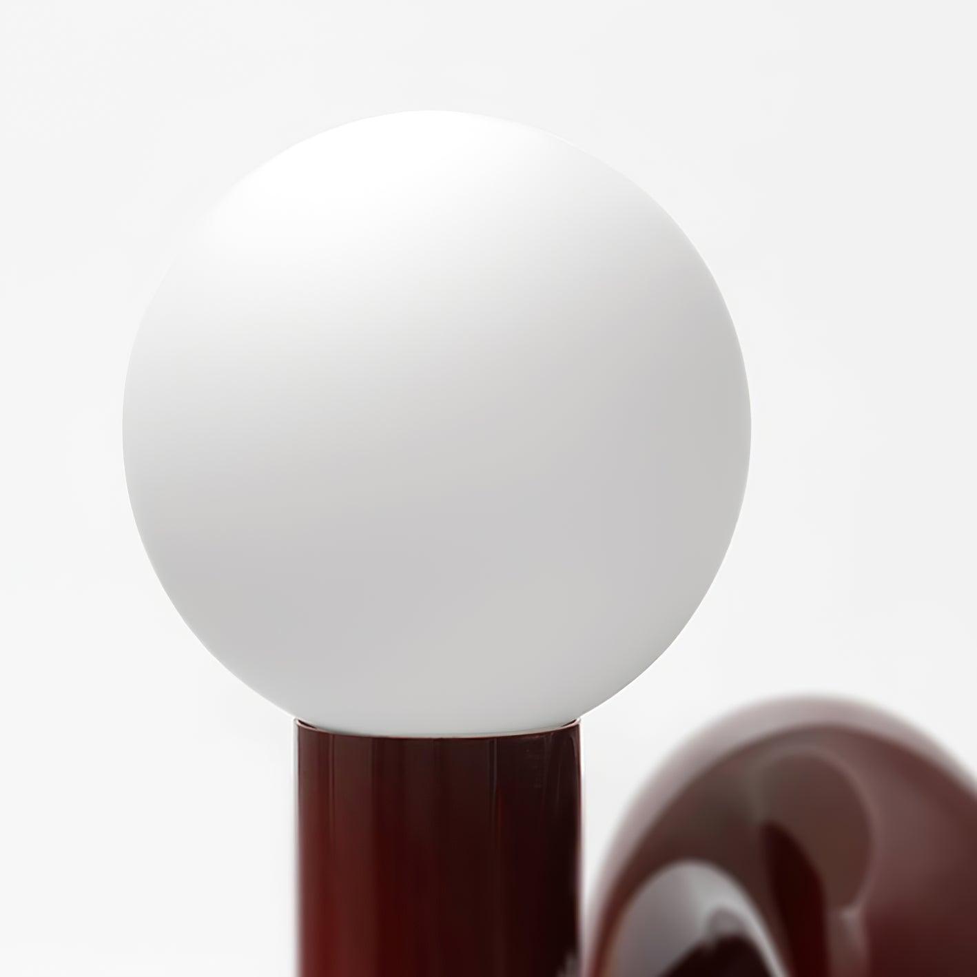 Contemporary Table Lamp with Voluminous N-Shaped Base