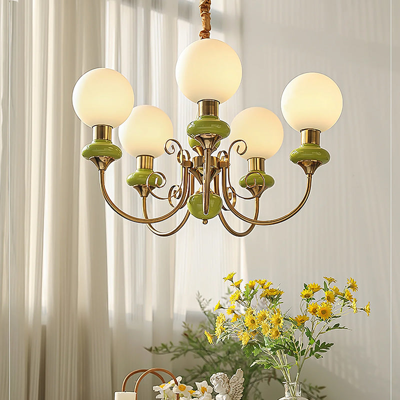 Onyx Glass Chandelier - Modern Elegance with Artful Accents