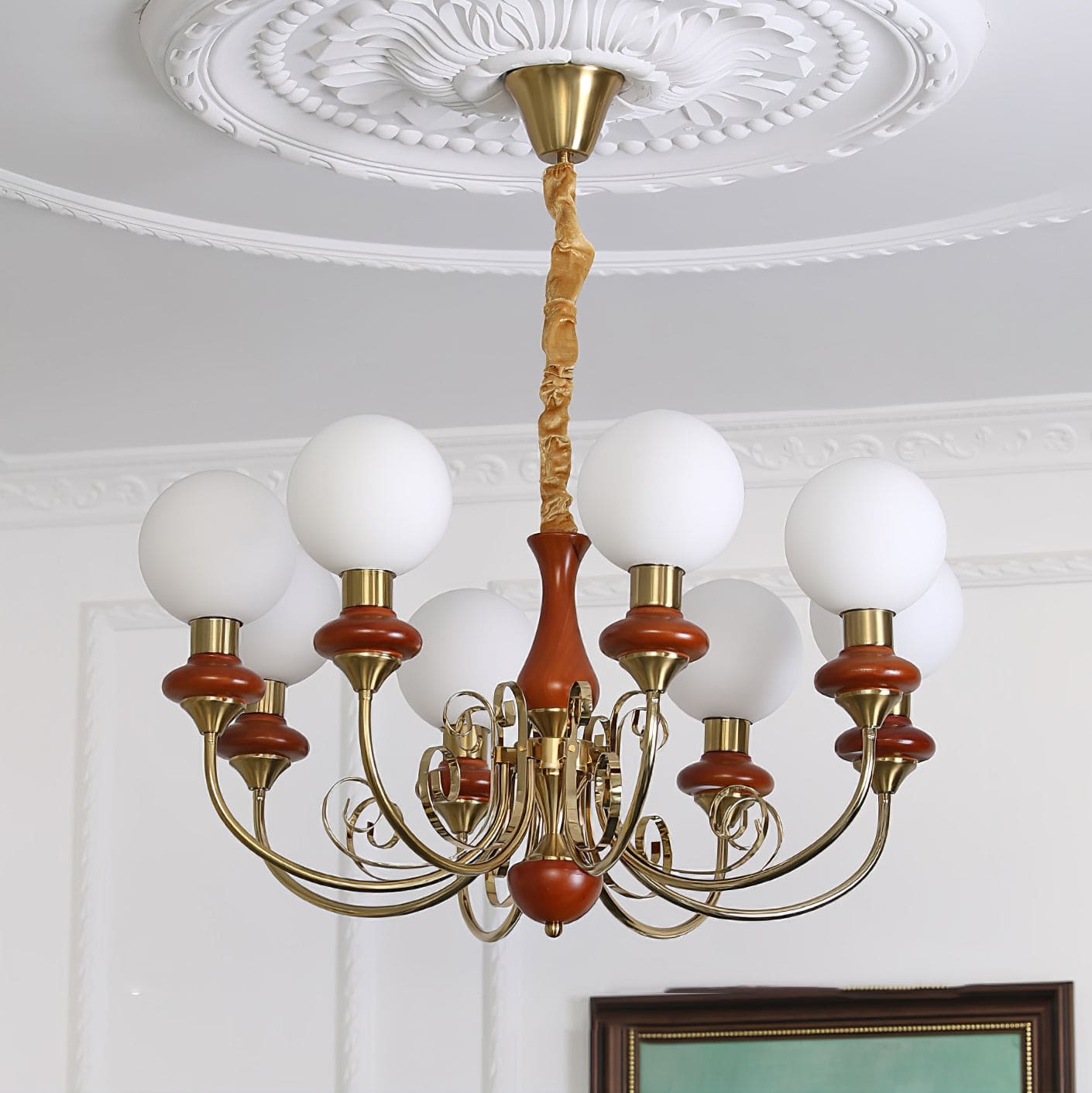 Onyx Glass Chandelier - Modern Elegance with Artful Accents