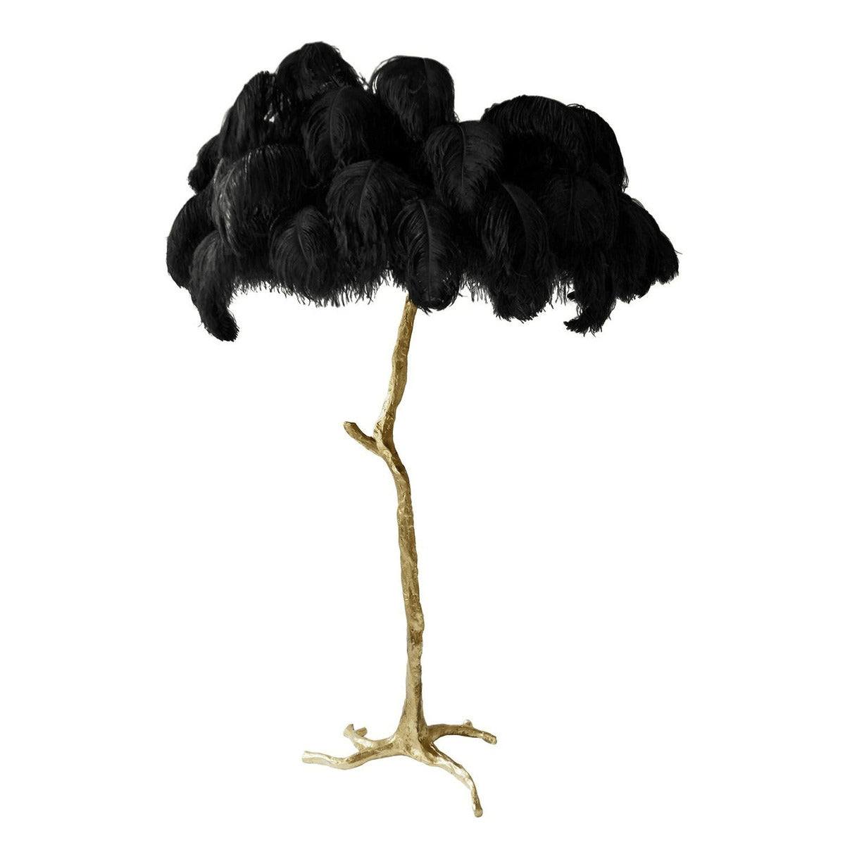 Ostrich Feather Floor Lamp – Tropical Glam Elegance