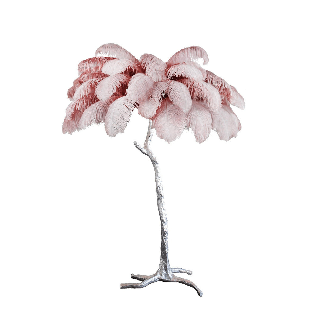 Ostrich Feather Floor Lamp – Tropical Glam Elegance