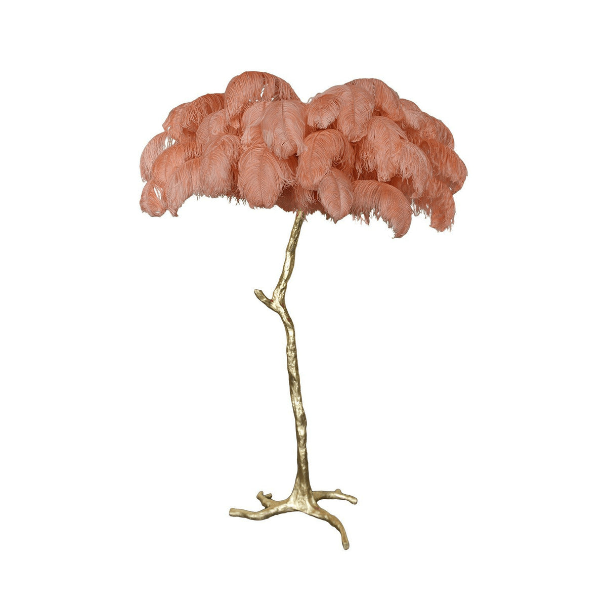 Ostrich Feather Floor Lamp – Tropical Glam Elegance