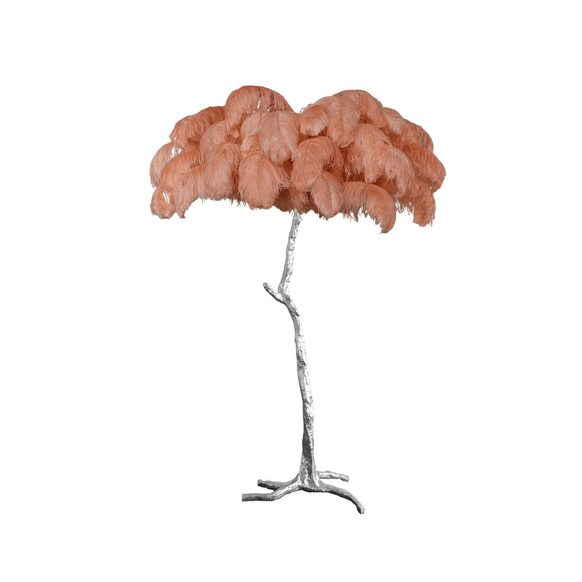 Ostrich Feather Floor Lamp – Tropical Glam Elegance