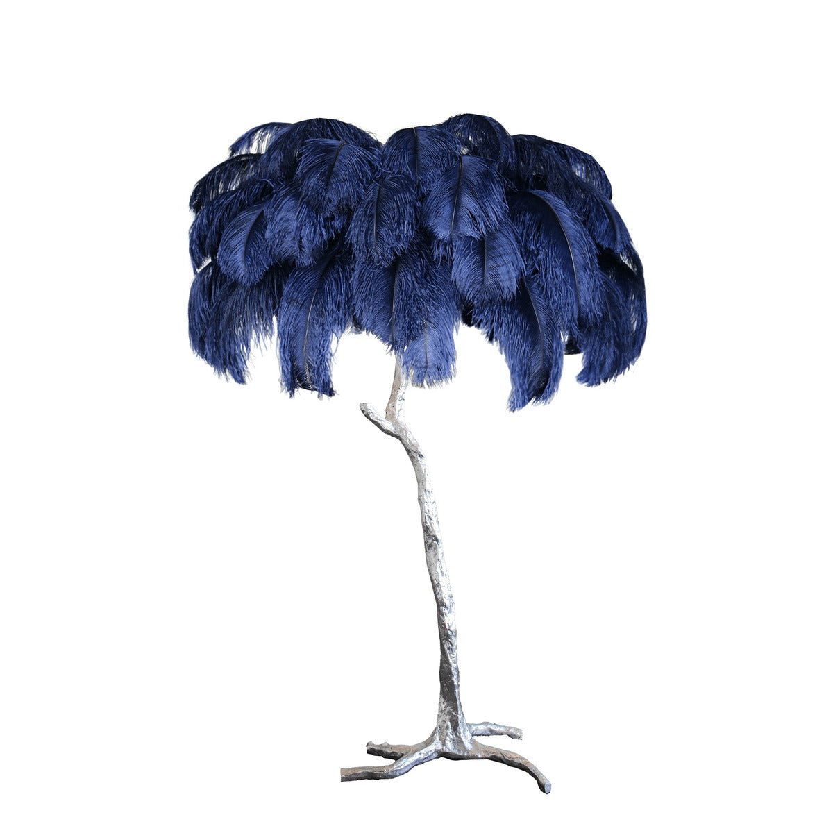 Ostrich Feather Floor Lamp – Tropical Glam Elegance