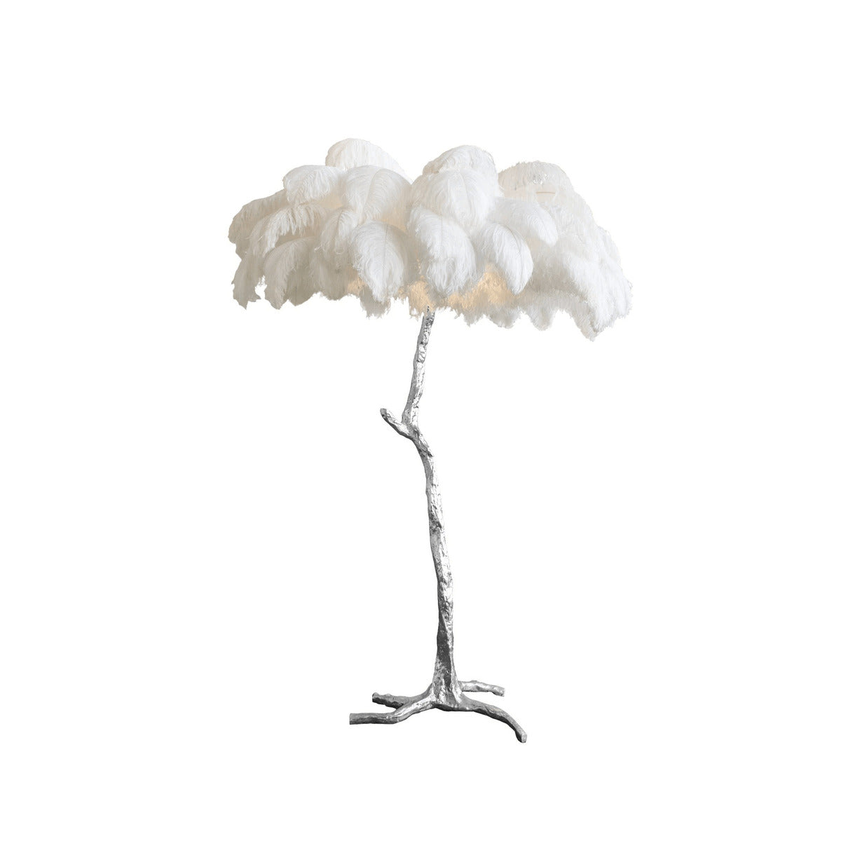 Ostrich Feather Floor Lamp – Tropical Glam Elegance