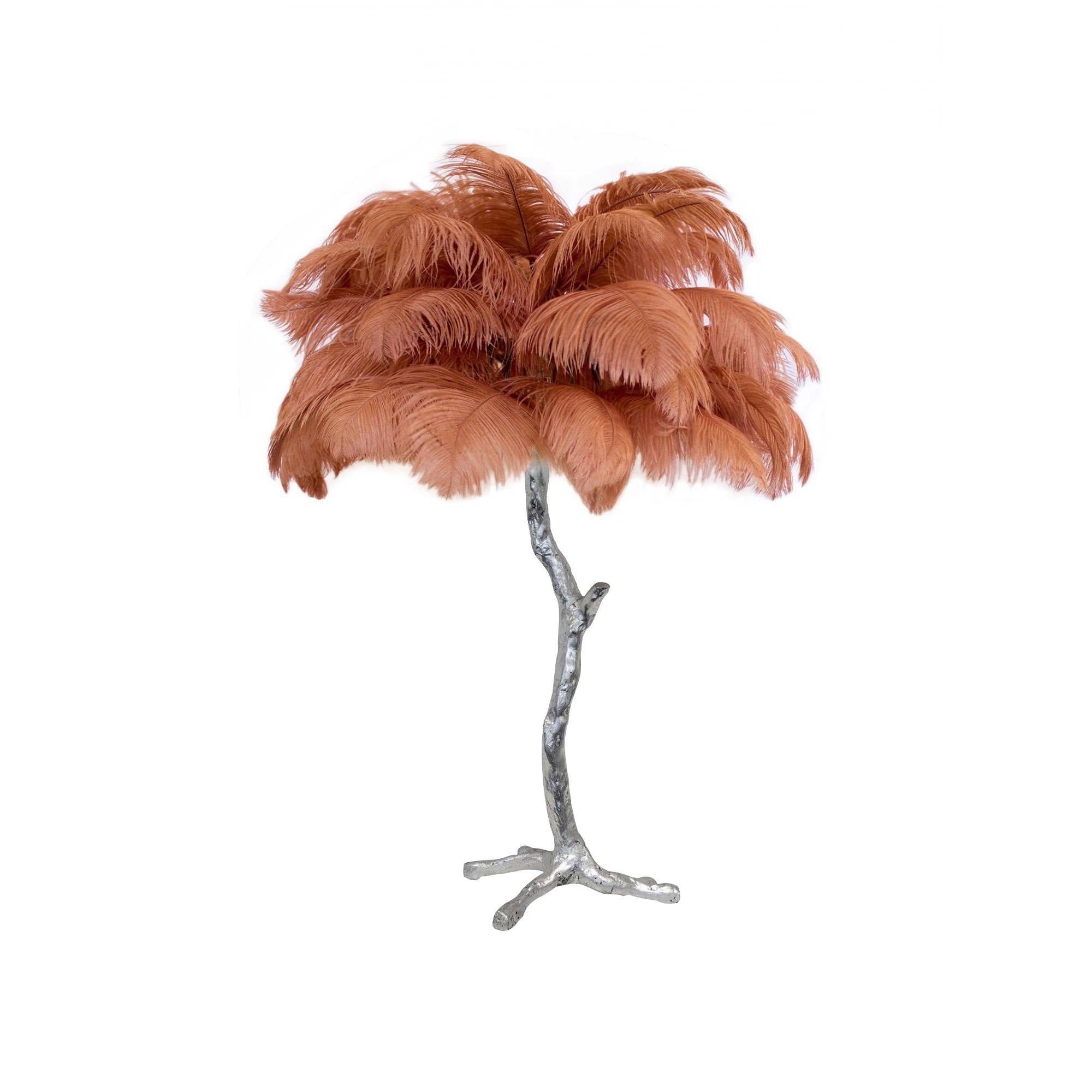 Ostrich Feather Table Lamp - Modern Art Deco Lighting