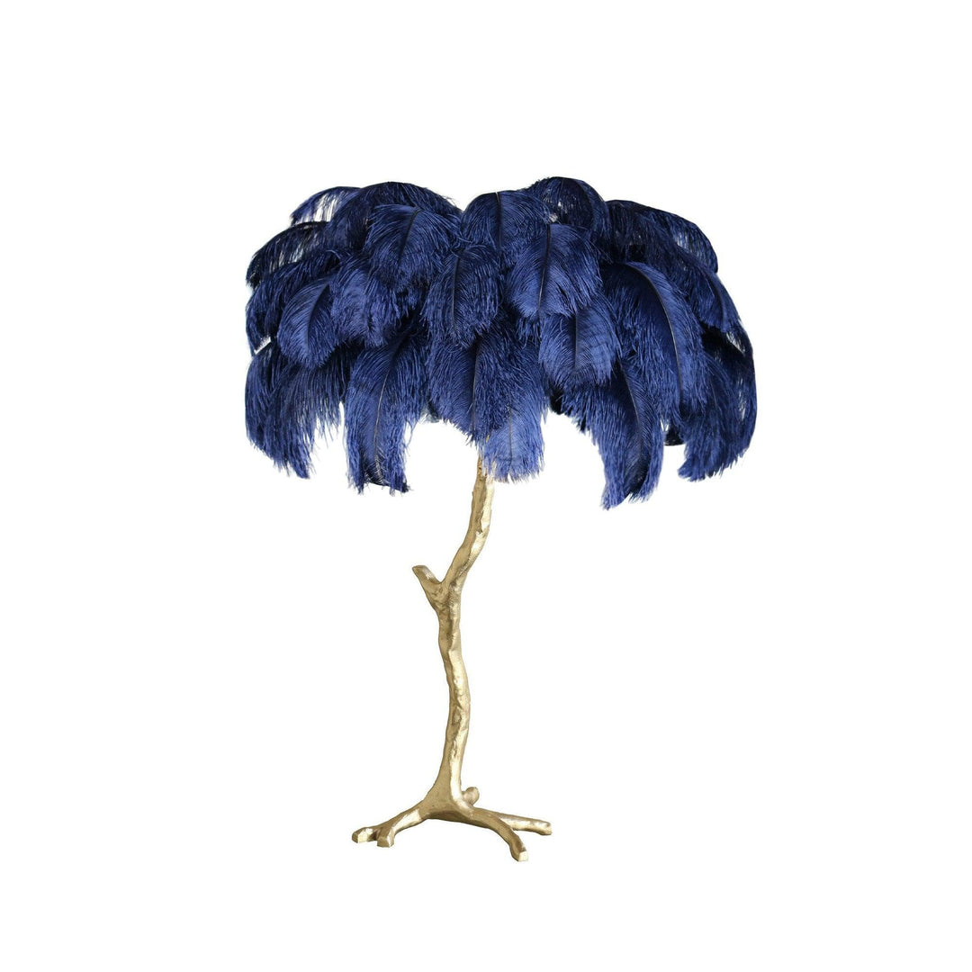 Ostrich Feather Table Lamp - Modern Art Deco Lighting