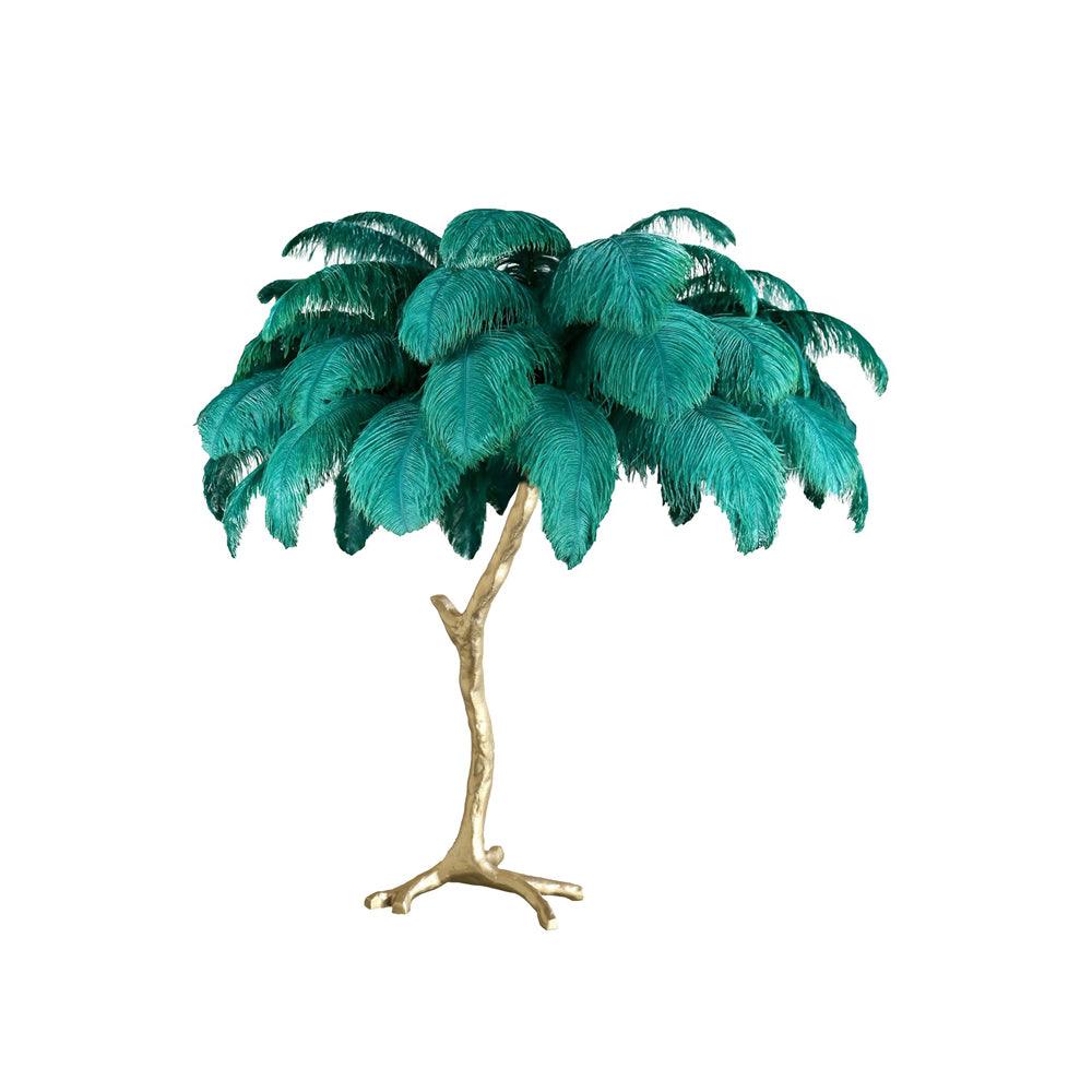 Ostrich Feather Table Lamp - Modern Art Deco Lighting