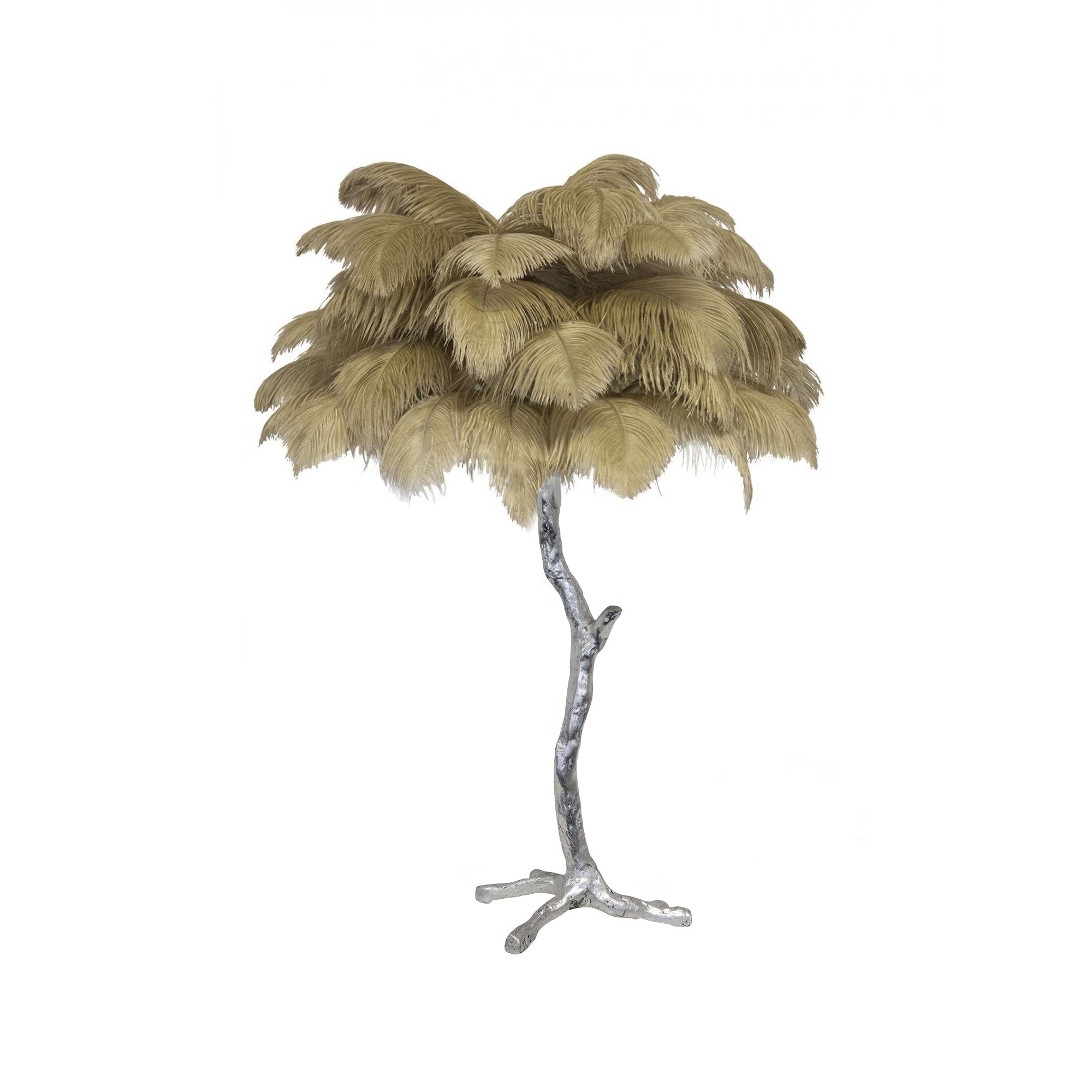 Ostrich Feather Table Lamp - Modern Art Deco Lighting