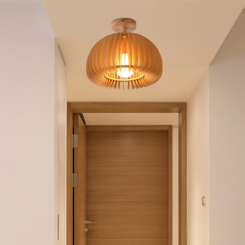 Premium Wooden Pumpkin Ceiling Lamp