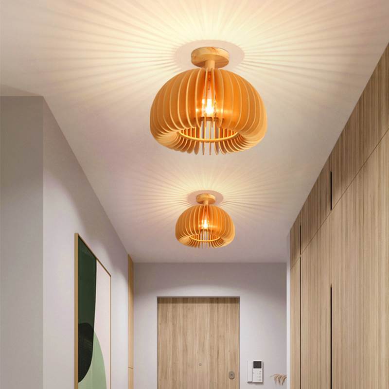 Premium Wooden Pumpkin Ceiling Lamp