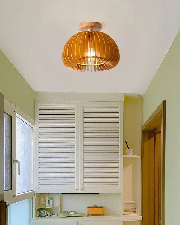 Premium Wooden Pumpkin Ceiling Lamp