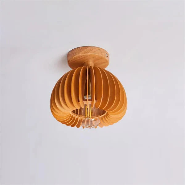 Premium Wooden Pumpkin Ceiling Lamp