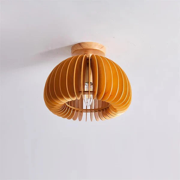 Premium Wooden Pumpkin Ceiling Lamp